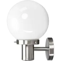 LINDBY Vägglampa utomhus SAMUEL , dimbar, Aluminium / grå / zink, Rostfritt stål, Modern