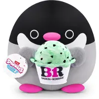 Snackles Series 2 Penguin & Baskin-Robbin 14 tum plysch av Zuru Ultra Soft Plush Collectible Plush med riktiga licensierade varumrken fyllda dju