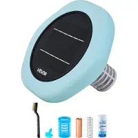 Vevor Solcellsdriven Pooljonisator, Hexagon Koppar Pooljonisator Upp till 170343 L, Flytande Automatisk Vattenrenare, Klorfritt Vatten, Med Kopparanod, Fjäder, Borste och Filter För Pooler &amp; Spa