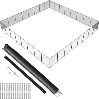 Vevor Poolstaket, 4 x 96 fot poolstaket för nedgrävda pooler, avtagbart barnsäkert poolstaket, enkel gör-det-själv-installation poolstaket, 340 g Teslin PVC poolstaketnät skyddar barn och husdjur