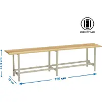 Simonlocker Desmontadas Träbänk 475x1500x320 Mm