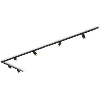 Calex skeneset, 6 GU10-spots, svart, längd 3 m, metall GU10, dimbar, Svart, Vardagsrum / matsal, Metall, Modern