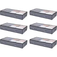 Vevor Förvaring under sängen med genomskinliga lock, 996 x 500 x 180 mm, 90 liter stora klädförvaringsbehållare under sängen, lågprofilerade lådor för skolåda under sängen, för filtsko i sovrummet, 6-