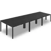 Vevor konferensbord, set om 6, 1400 mm kontorsmötesbord för 16 personer, flexibelt kombinationsbordsset, modernt rektangulärt mötesbord med metallben för kontor, konferensrum, enkel montering
