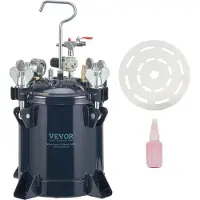 Vevor Spray Paint Pressure Pot Tank, 10L/2,5gal Air Paint Pressure Pot, Metallstativ och läckagereparationstätningsmedel för industrin Heminredning Arkitektur Konstruktion Bilmålning, 70PSI Max