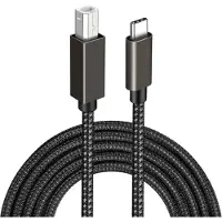 INF USB-B till USB-C skrivarkabel Svart 2 m