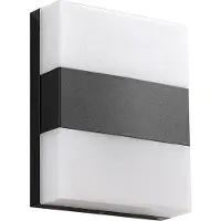 PRIOS LED utomhus vägglampa Teekon , Svart, Rostfritt stål, Modern, LED-vägglampa utomhus