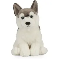 Living Nature Gosedjur - 24x10 cm - Husky Hund - Grå/Vit - - One Size - Gosedjur