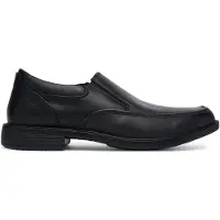 SKECHERS Dreston Ratlon Läder Mäns Svarta Loafers