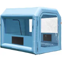 Vevor uppblåsbar lackbox, 9,8 x 8,2 x 8,2 fot uppblåsbar sprutbox, med 550 W kraftfullt blås- och luftfiltersystem, bärbar billackbox för motorcykel, cykel, små möbelmålning
