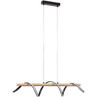 LINDBY Pendellampa Spiraali , Svart, Vardagsrum / matsal, Aluminium / grå / zink, Lantlig / rustik