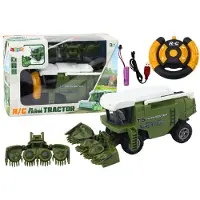 Leantoys RC jordbruksmaskin spannmålskombajn, grön fjärrstyrd