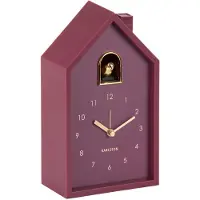 Karlsson väckarklocka Modern Cuckoo Oro dark mauve KA6077PU