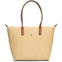 Tommy Hilfiger för kvinnor. AW0AW18528 Popette beige tygväska (OSFA), Casual, Återvunnen polyester, Hållbar