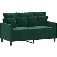 vidaXL Soffa 2-sits mörkgrön 120 cm sammet