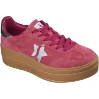 SKECHERS Academy Hi Elevated Essence Läder Damskor Röd/Blå