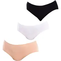 Q-En Pack med 3 klassiska bambuunderkläder för kvinnor Q904