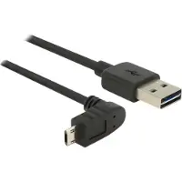 DeLOCK USB-kabel USB 2.0 USB-A kontakt, USB-Micro-B-kontakt 3.00 m Svart 83857