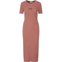 Calvin Klein Ribbed Cotton Logo Midi Dress