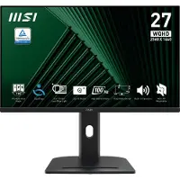 MSI PRO MP275QPG - LED-skärm - 27 - 2560 x 1440 WQHD @ 100 Hz - IPS - 300 cd/m² - 1300:1 - 1 ms - 2xHDMI, DisplayPort - högtalare