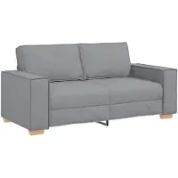vidaXL 2-sitssoffa ljusgrå 180x78x84 cm tyg