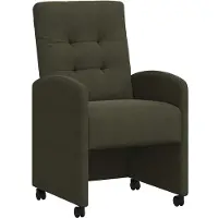 vidaXL Matstolar med hjul med hjul 2 pcs Armégrön 57 x 67 x 98 cm