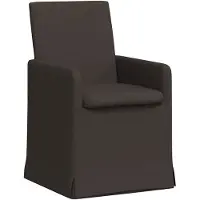 vidaXL Matstolar med hjul 2 pcs Mörkgrå 57 x 67 x 95 cm Linne