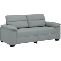 vidaXL 2-sitssoffa ljusgrå 180x81x84 cm tyg