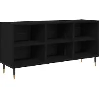 vidaXL TV-skåp Svart Ek 103,5 x 30 x 50 cm Konstruerat trä