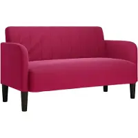 vidaXL Loveseat soffa vinröd 109 cm sammet
