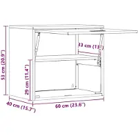 vidaXL Vägghylla för garage Olivgrön 60 x 40 x 53 cm