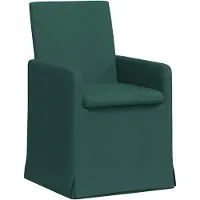 vidaXL Matstolar 2 pcs Mörkgrön 57 x 67 x 95 cm tyg