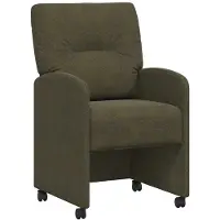 vidaXL Matstolar med hjul med hjul 2 pcs Armégrön 57 x 67 x 95 cm