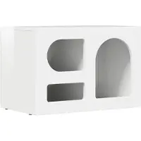 vidaXL TV-skåp Högblanka vita 60 x 35 x 40 cm Konstruerat trä