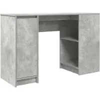 vidaXL Skrivbord betonggrå 120x42x76 cm konstruerat trä
