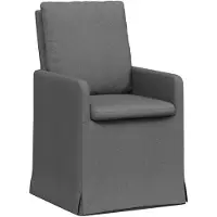 vidaXL Matstolar 2 pcs Mörkgrå 57 x 67 x 98 cm tyg