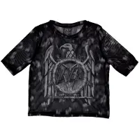 Ginza.se Slayer: Ladies Crop Top/Mono Eagle (Black) (Mesh) (XX-Small)
