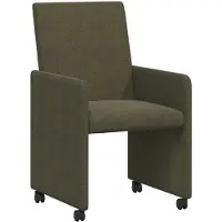 vidaXL Matstolar med hjul med hjul 2 pcs Armégrön 57 x 66 x 94 cm