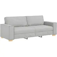 vidaXL 3-sitssoffa molngrå 220x78x84 cm tyg