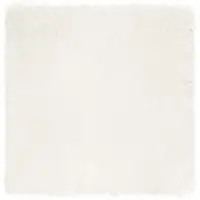 vidaXL Fuskfäll matta TAFALLA Vit 200 x 200 cm Polyester