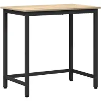 vidaXL bord Sonoma-ek 100 x 50 x 76,5 cm Konstruerat trä och stål