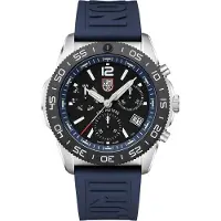 Luminox Pacific Diver Kronograf Marinblått Gummiarmband Svart Urtavla Schweiziskt Kvarts Dykarklocka XS.3143 200M Herrklocka svart