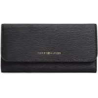 Tommy Hilfiger Metallic Logo Textured Flap Wallet