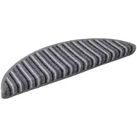 vidaXL Självhäftande trappmattor 15 pcs Grå 56 x 17 x 3 cm