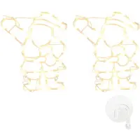 vidaXL Julbelysning jultomten silhuett 2 st 35 LEDs varmvit