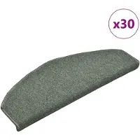 vidaXL Trappmattor 30 st 65x24x4 cm mörkgröna halvrunda stora