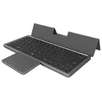 Mtp Products KF 8700 Fällbart trådlöst tangentbord med pekplatta och polyuretanhölje - svart