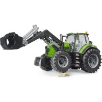 BRUDER Deutz Traktor 8280 TTV med frontlastare Färdig modell Jordbruksmodell