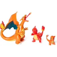 Pokémon - PKW2777 - Välj set med 3 stridsfigurer 2 Charmanderes, 3 Charmeleon och 4,5", Evolution Multipack Style 1