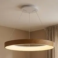 Mantra-Iluminacion Pendellampa Niseko II, dimbar, Ljust trä, Vardagsrum / matsal, Metall, Modern